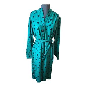 Vintage Kenny Classics green dress‎ with belt size 16
